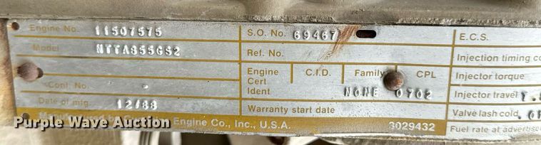 image for item NM9228 Cummins generator