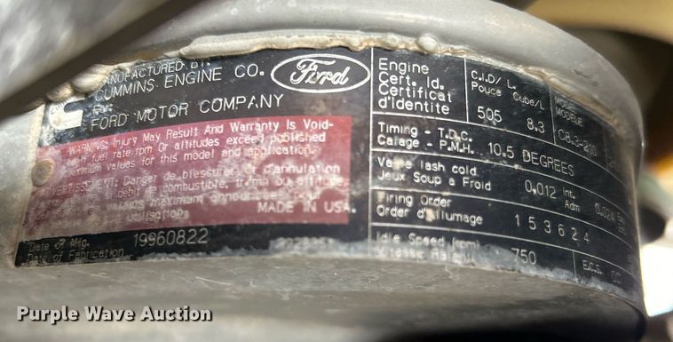 image for item OM9247 1997 Ford F800 bucket truck