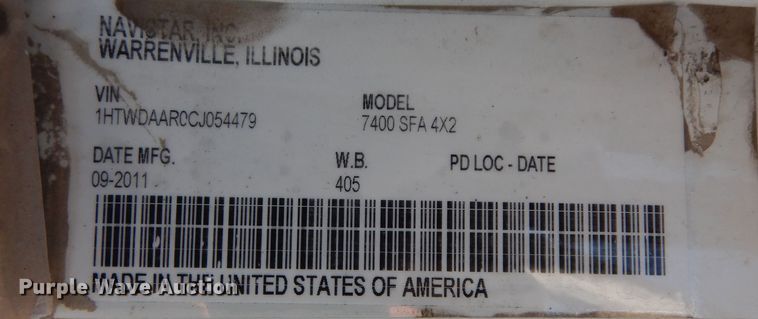 image for item DR5895 2012 International Workstar dump truck