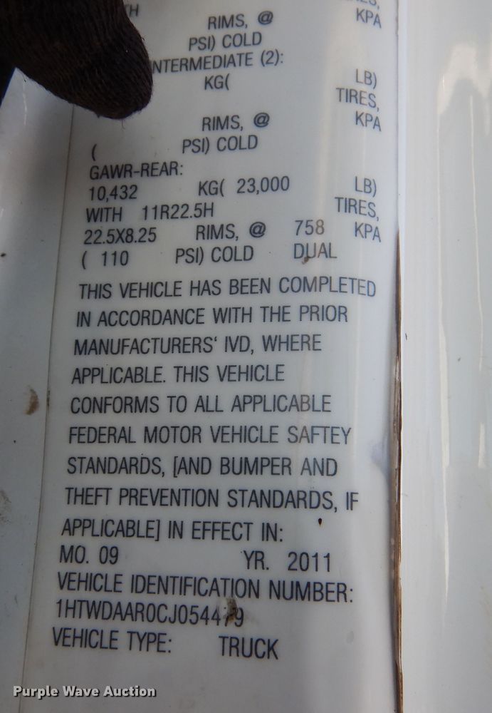 image for item DR5895 2012 International Workstar dump truck