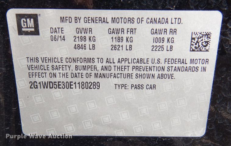 image for item DR5896 2014 Chevrolet Impala Police Cruiser 