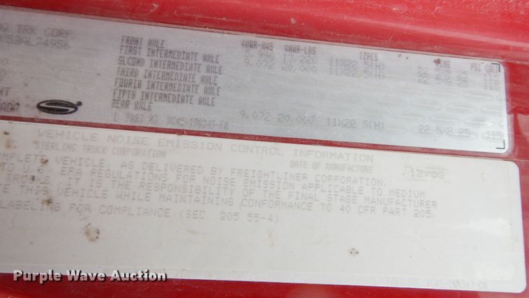 image for item DR5957 2003 Sterling L-Line dump truck