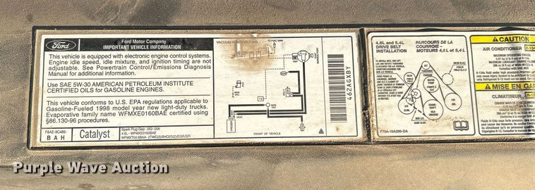 image for item NB9315 1998 Ford F150 SuperCab pickup truck