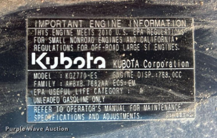 image for item NB9317 Kubota ZG327 ZTR lawn mower