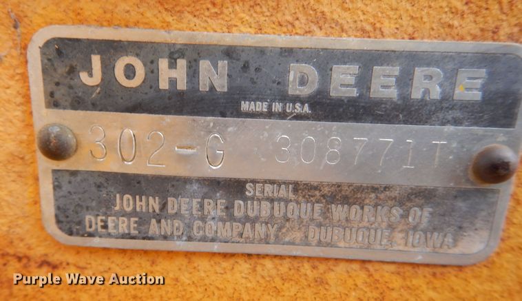image for item NE9394 John Deere  302-G tractor