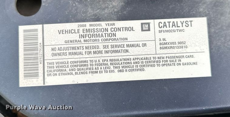 image for item NM9211 2008 Chevrolet Impala Police 