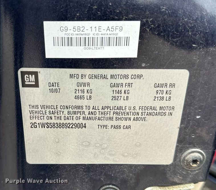 image for item NM9212 2008 Chevrolet Impala Police 