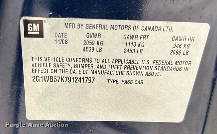 image for item NM9213 2009 Chevrolet Impala LS 
