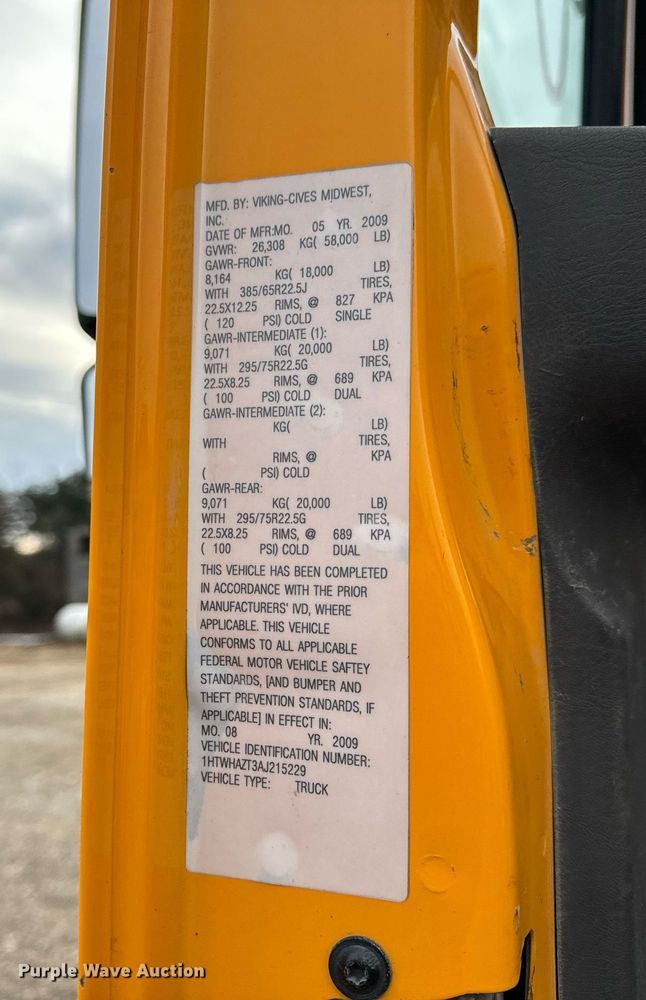 image for item NM9217 2010 International WorkStar 7500 dump truck