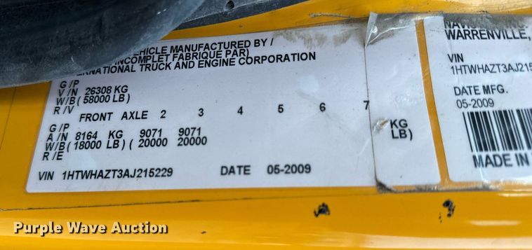 image for item NM9217 2010 International WorkStar 7500 dump truck