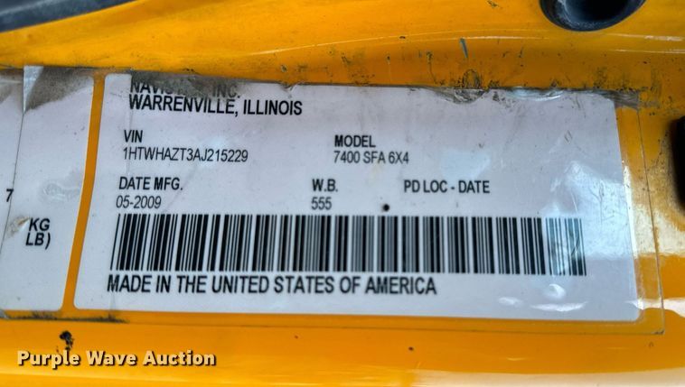 image for item NM9217 2010 International WorkStar 7500 dump truck