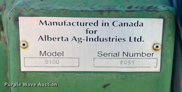 image for item LW9282 Alberta Ag-Industries Ltd. 9100 silage bagger 