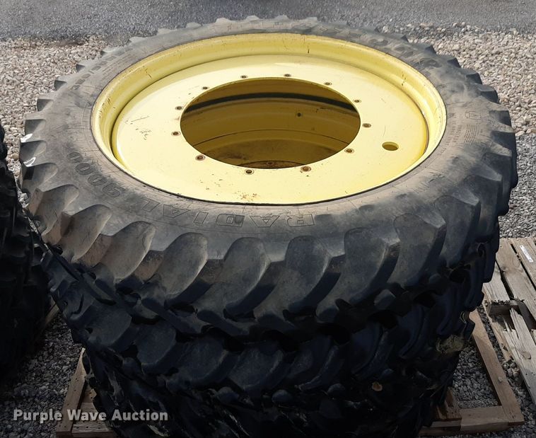 image for item LY9010 (8) 380/90R54 tractor tires and wheels