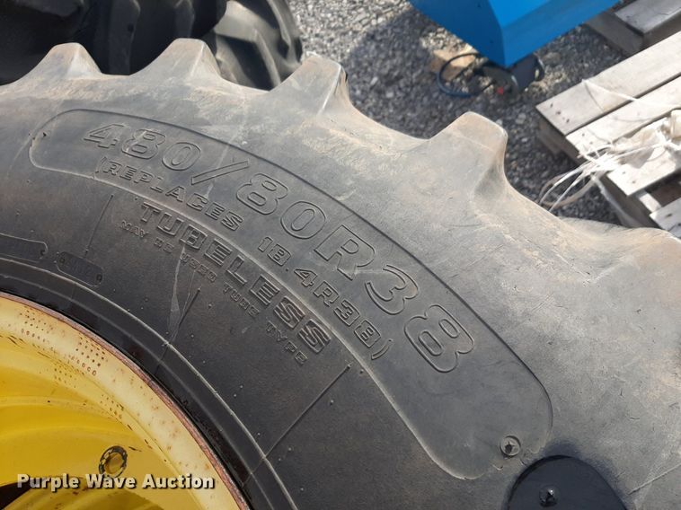 image for item LY9013 (2) 480/80R38 Goodyear tires and wheels