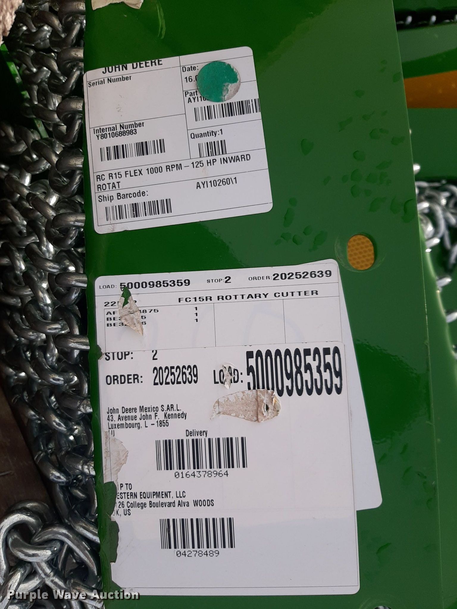 (10) sets of mower chain guards in Alva, OK | Item LY9016 sold | Purple ...