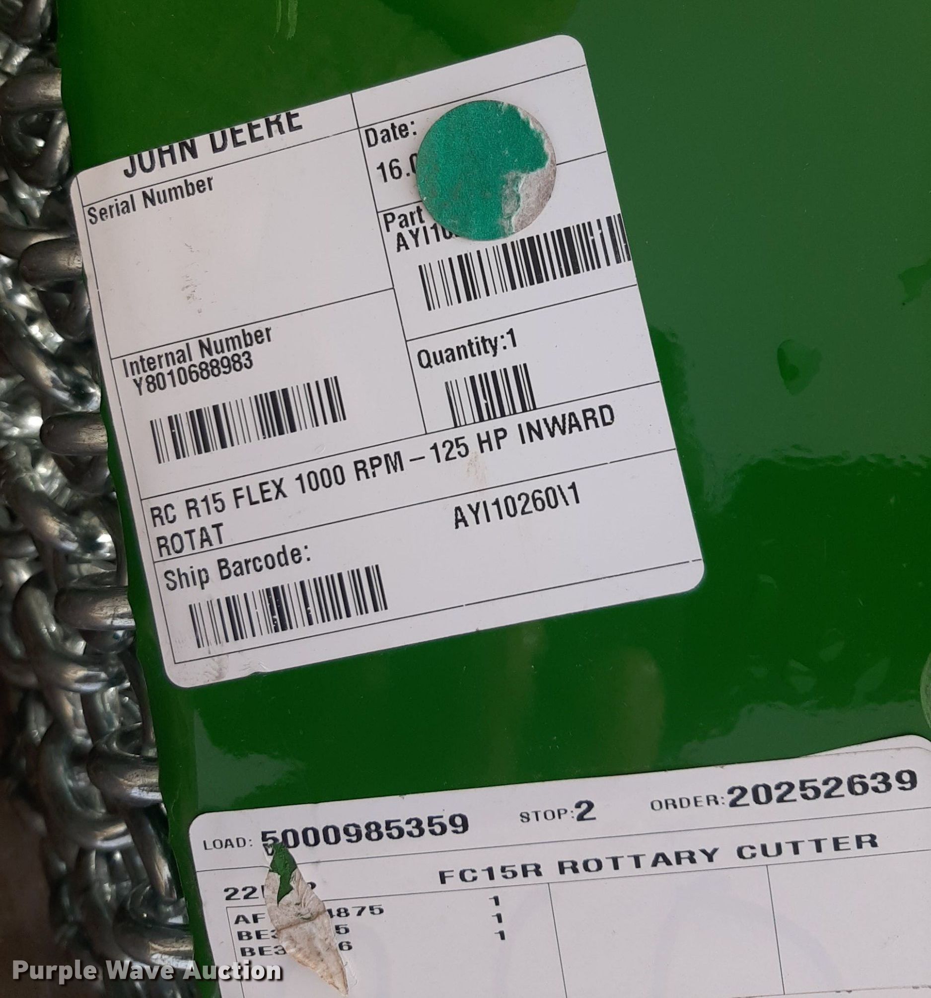 (10) sets of mower chain guards in Alva, OK | Item LY9016 sold | Purple ...