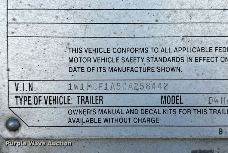 image for item DM2665 2012 Wilson DWH-551 grain trailer