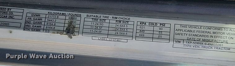 image for item DN7184 2004 Peterbilt  379 semi truck