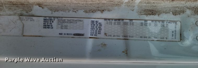 image for item KT9628 2012 Freightliner  Cascadia 125 semi truck