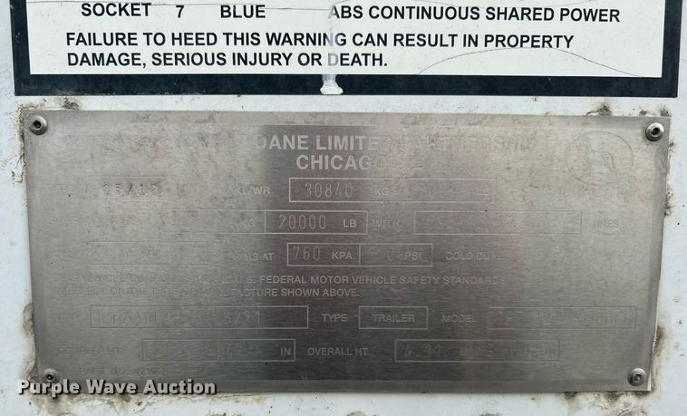 image for item OM9236 2013 Great Dane CSF- 1214-20053 dry van trailer