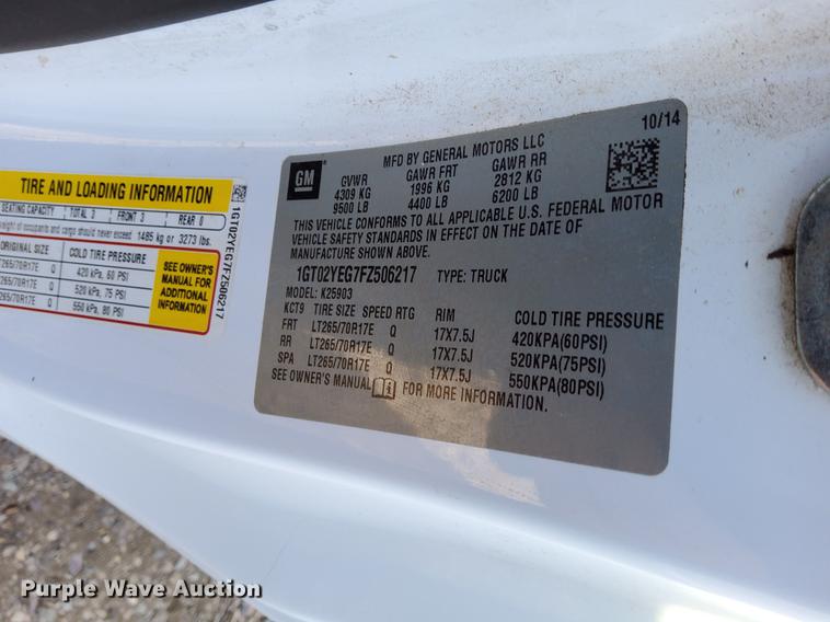 image for item DK8979 2015 GMC Sierra 2500HD SLE  pickup truck