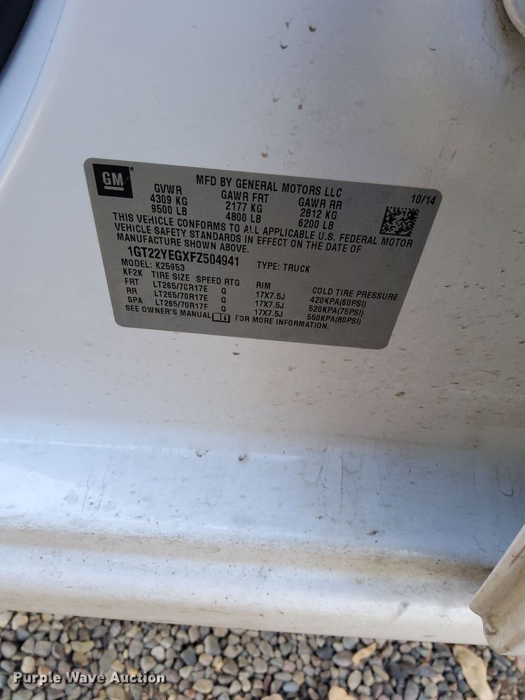 image for item DK8980 2015 GMC Sierra 2500HD SLE  Double Cab pickup truck