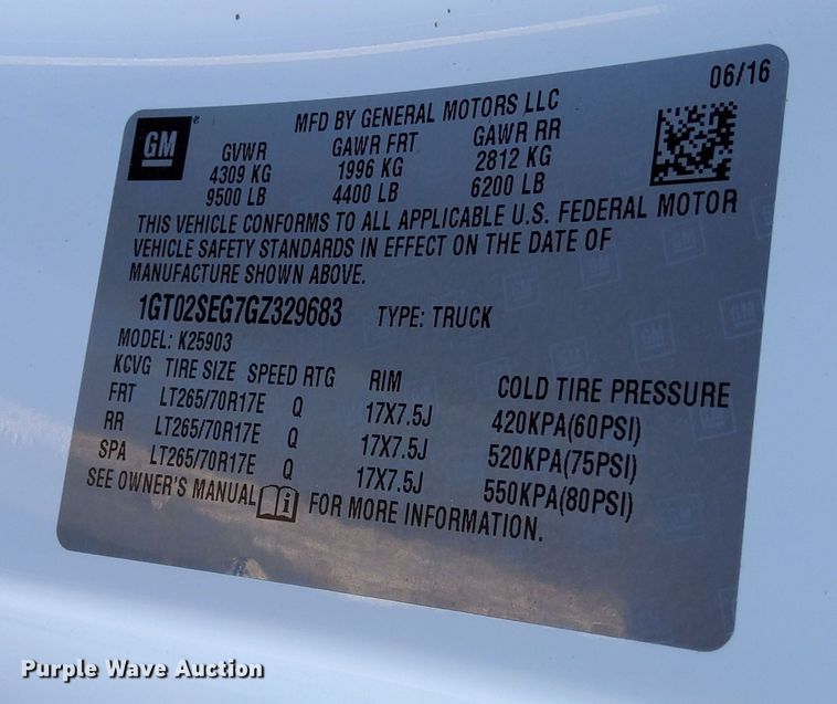 image for item DK8981 2016 GMC Sierra 2500HD SLE  pickup truck