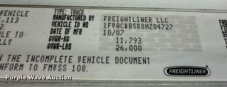 image for item DM2659 2008 Freightliner Business Class M2 Crew Cab semi truck