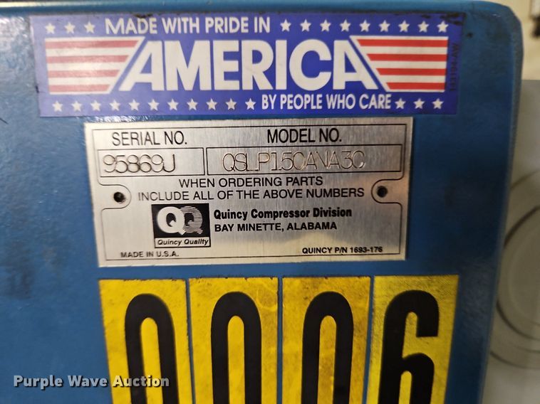 image for item DN7198 Quincy Compressor  QSLP150ANA3C air compressor