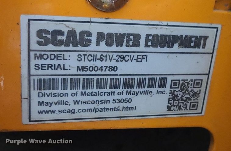 image for item DN8252 Scag Tiger Cat ZTR lawn mower