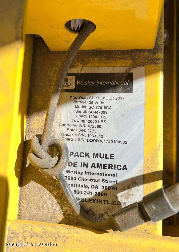 image for item EI0591 2017 Pack Mule  SC-775-6CA utility cart 