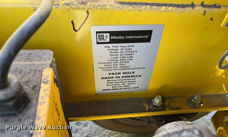 image for item EI0594 2016 Pack Mule  SC-775-6CA utility cart