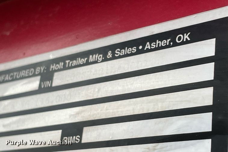 image for item EJ0171 2020 Holt Trailer Mfg. equipment trailer