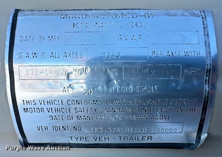 image for item EK9912 1989 Kit Espre camper