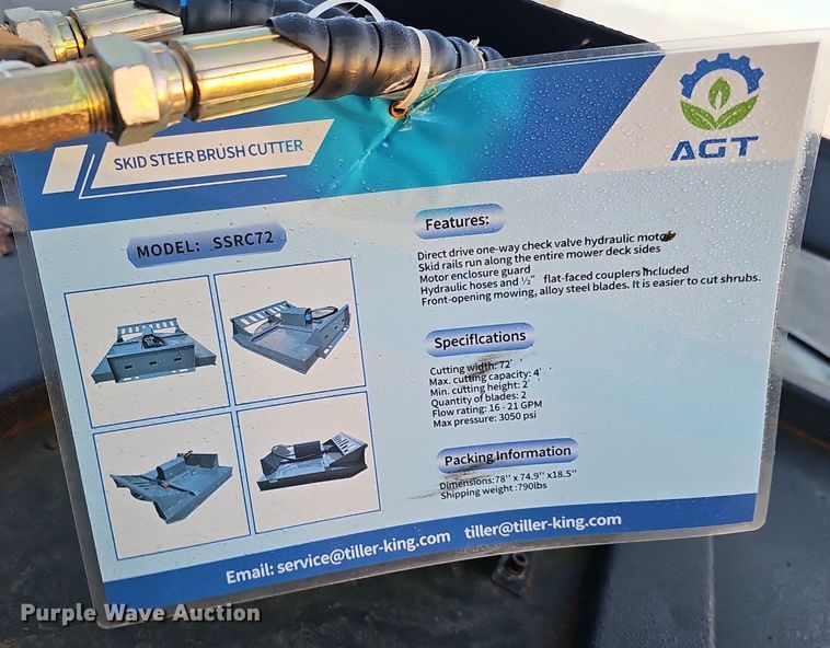 image for item IO9834 2023 Mower King SSRC skid steer rotary mower