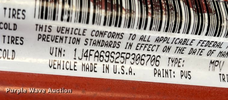 image for item JT9035 2005 Jeep  Wrangler  SUV