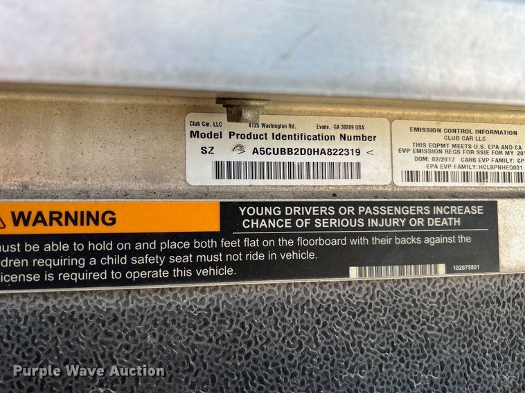 image for item KV9949 Club Car  Carryall 100 golf cart