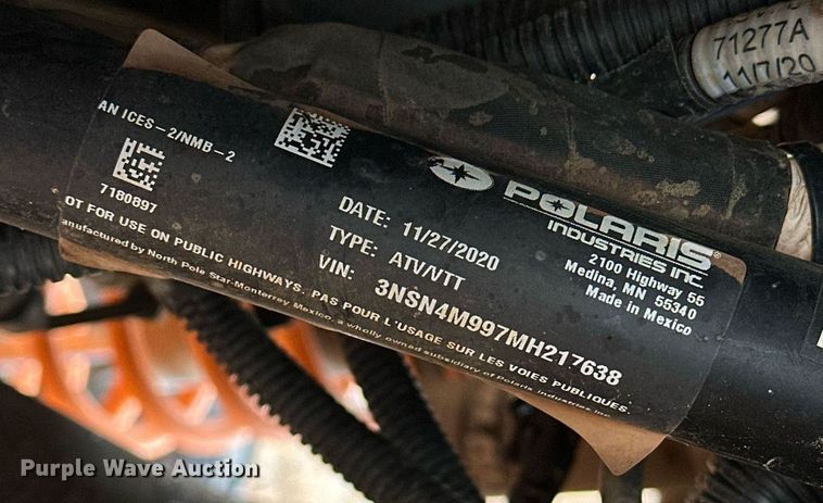 image for item LK9745 2021 Polaris RZR HighLifter 1000 utility vehicle