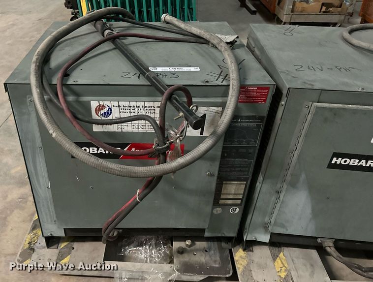 image for item LK9760 (4) Hobart forklift battery chargers 