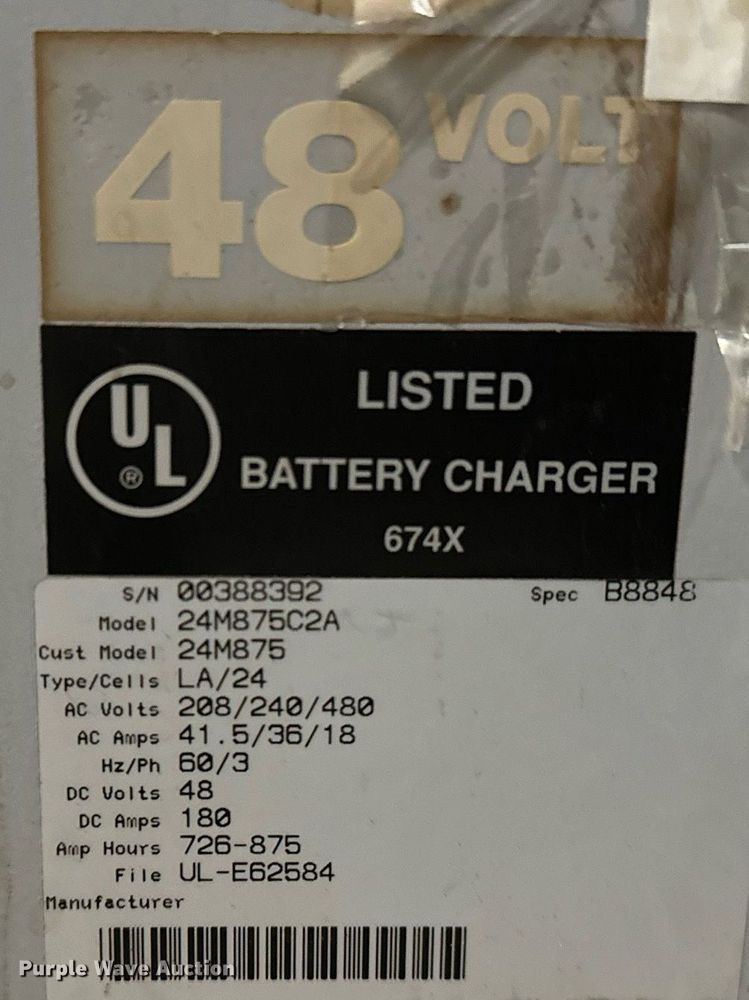 image for item LK9761 (4) forklift battery chargers 