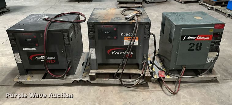 image for item LK9762 (3) forklift battery chargers 