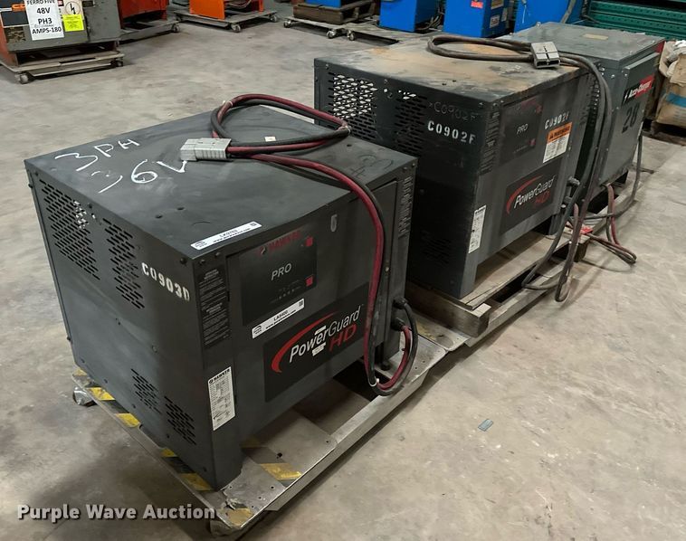 image for item LK9762 (3) forklift battery chargers 