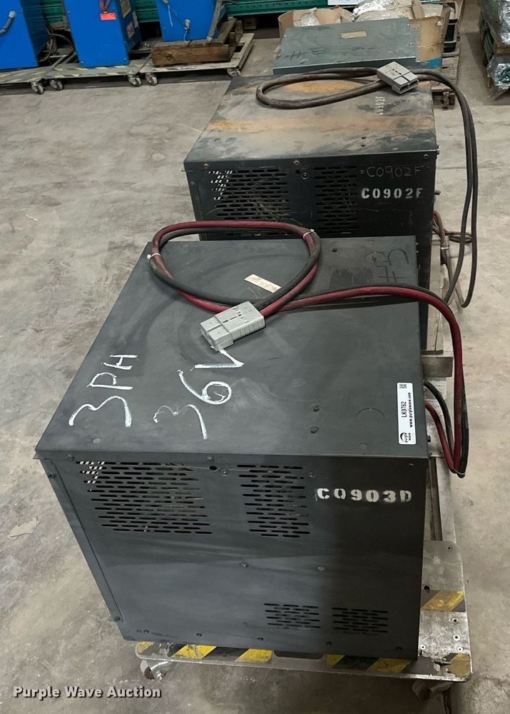image for item LK9762 (3) forklift battery chargers 