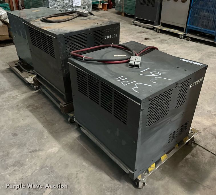 image for item LK9762 (3) forklift battery chargers 