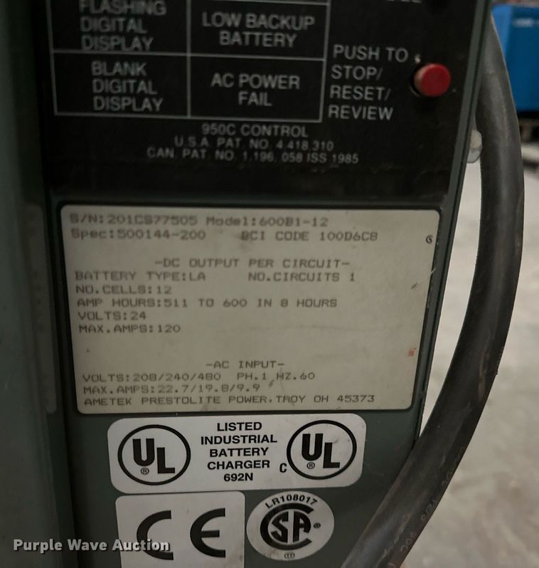 image for item LK9762 (3) forklift battery chargers 