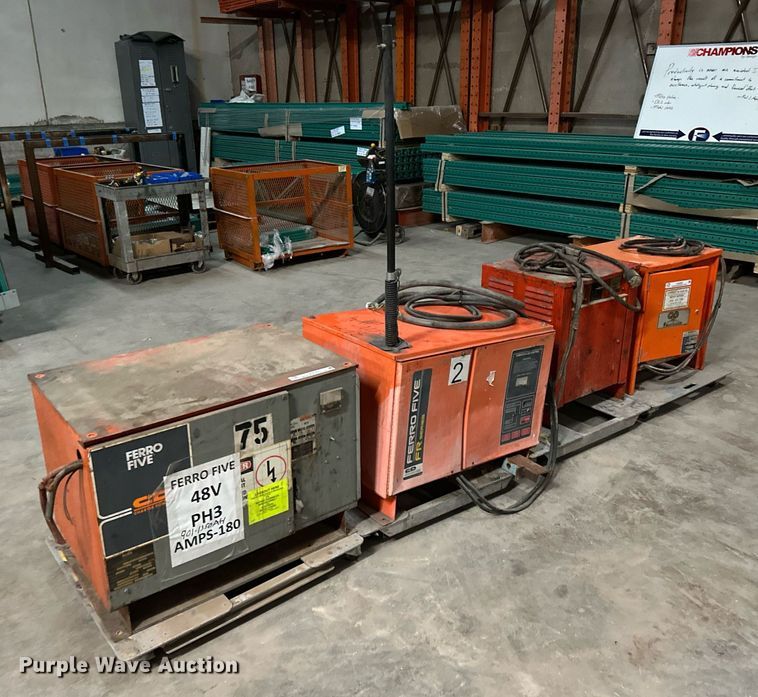 image for item LK9763 (4) forklift battery chargers 