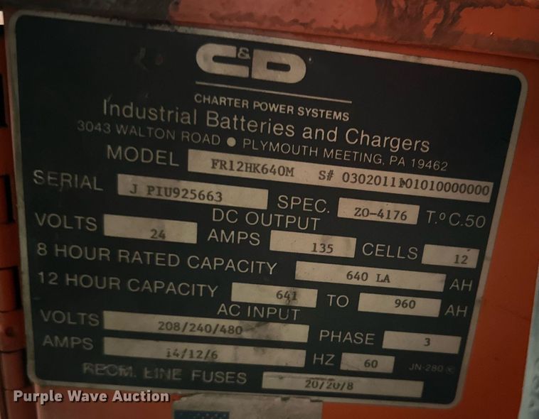 image for item LK9763 (4) forklift battery chargers 