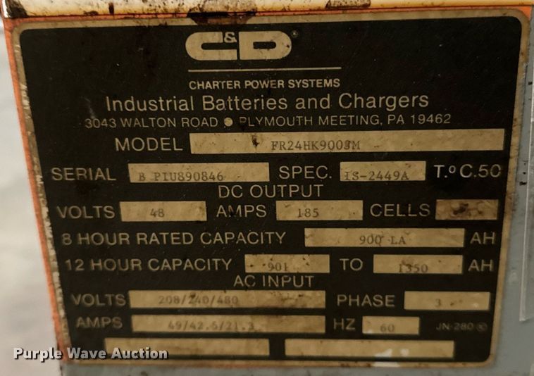 image for item LK9763 (4) forklift battery chargers 