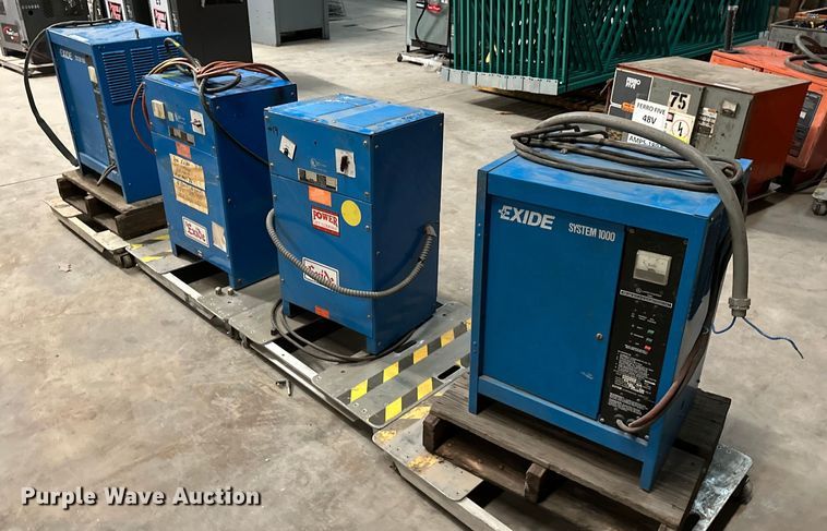 image for item LK9764 (4) Exide forklift battery chargers 