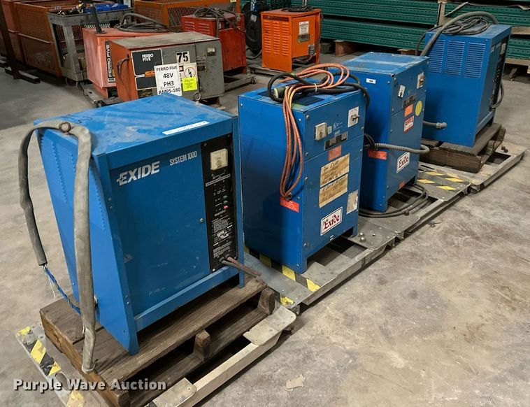 image for item LK9764 (4) Exide forklift battery chargers 